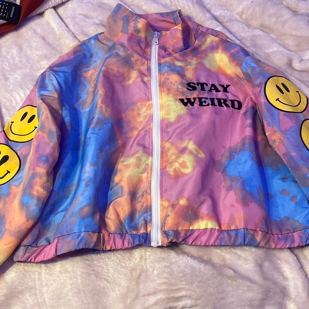 Multicolor Cropped Windbreaker, Large from Rue 21